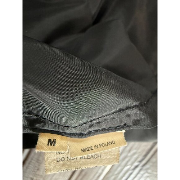 Ottolinger logo patch plastic short sleeve button up shirt size M color Black - Picture 4 of 6